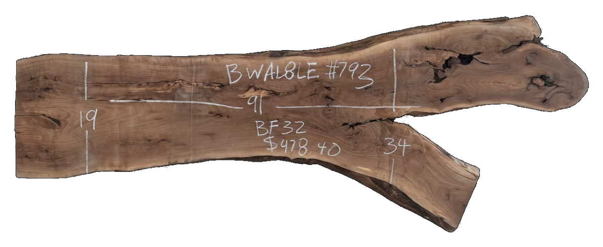 Black Walnut 8/4 Live Edge #793