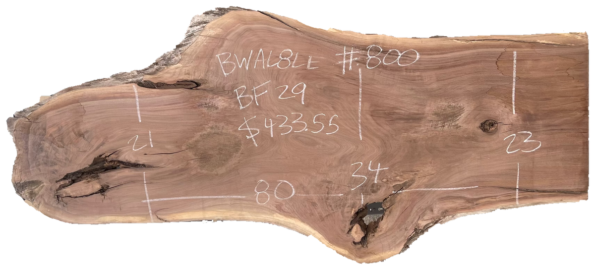 Black Walnut 8/4 Live Edge #800