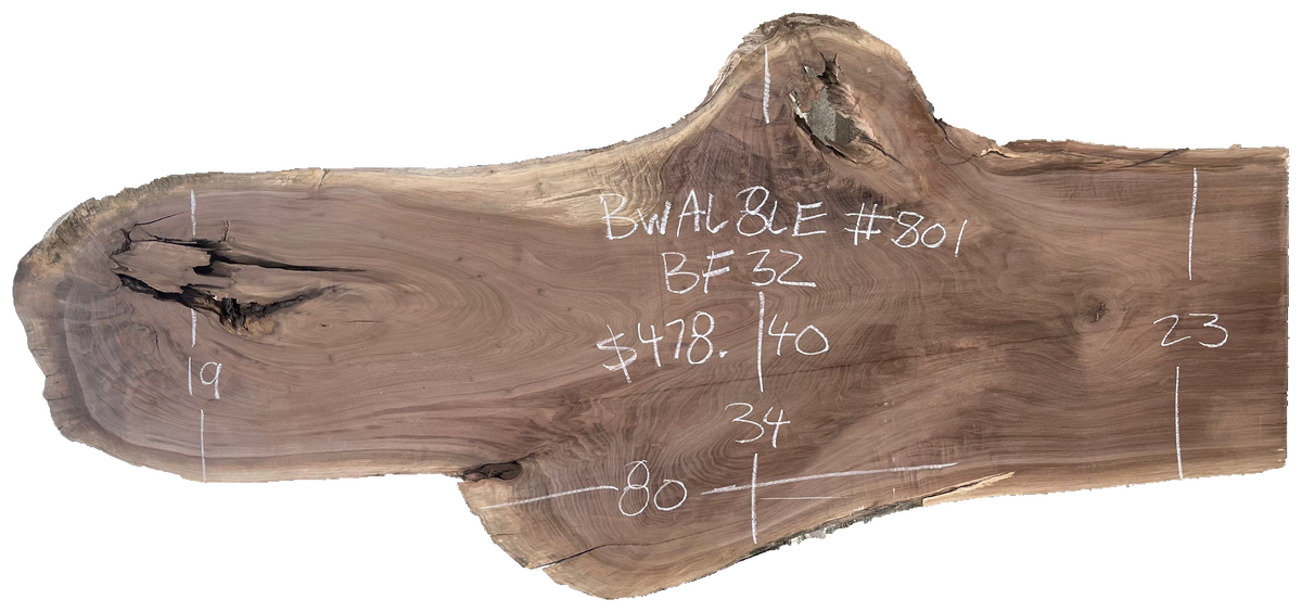 Black Walnut 8/4 Live Edge #801