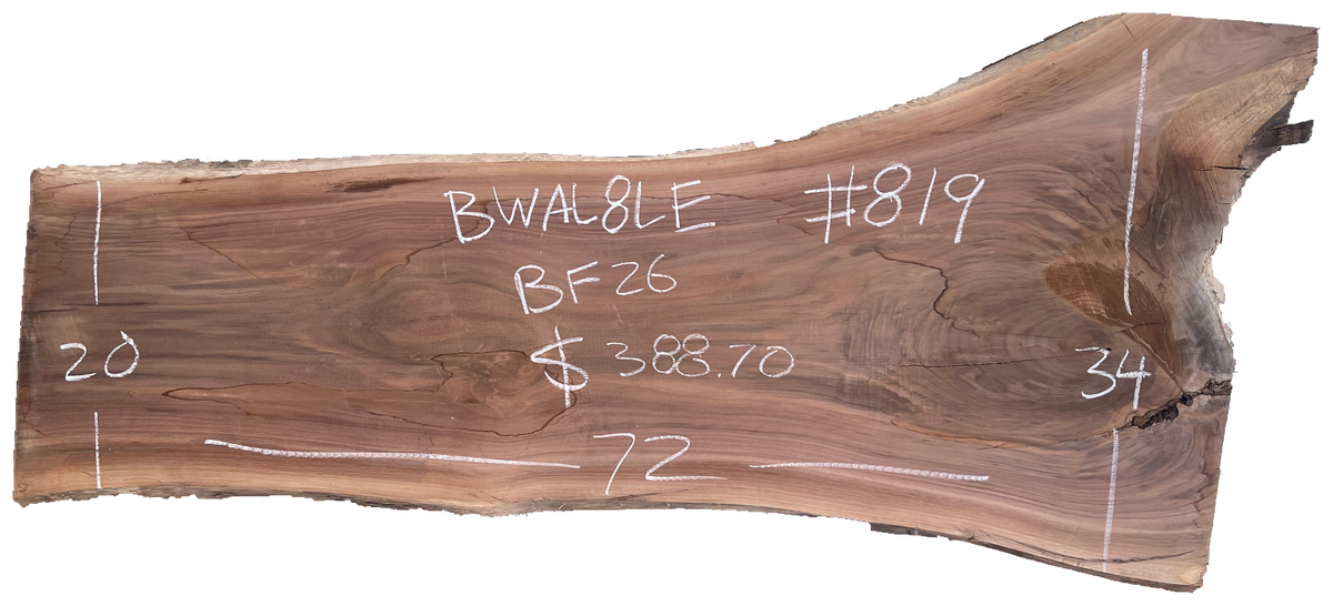 Black Walnut 8/4 Live Edge #819