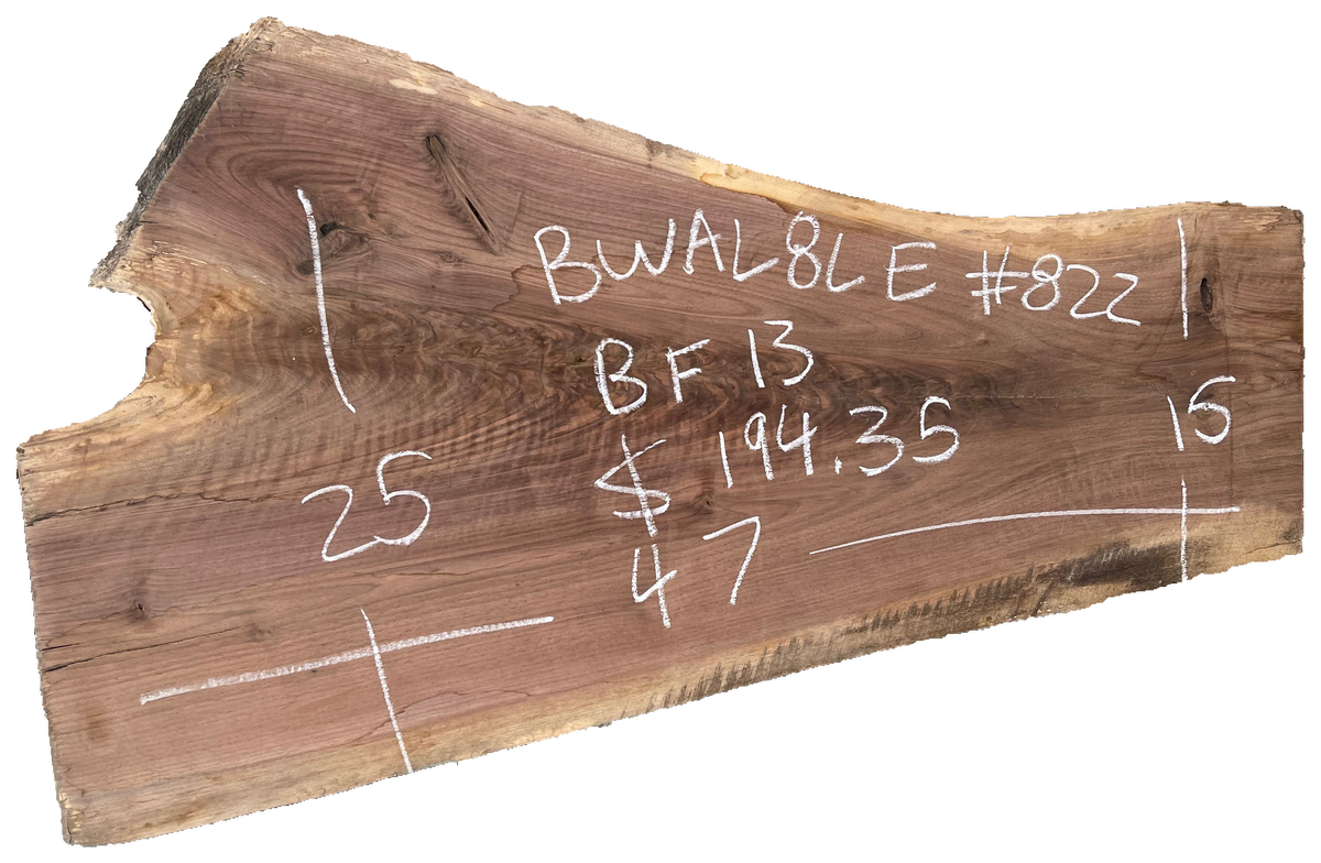 Black Walnut 8/4 Live Edge #822