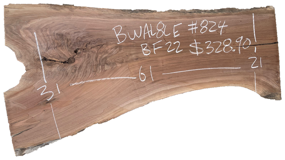 Black Walnut 8/4 Live Edge #824