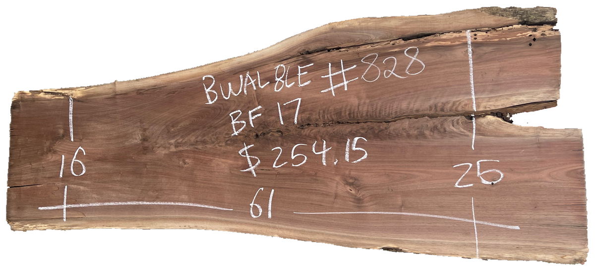 Black Walnut 8/4 Live Edge #828