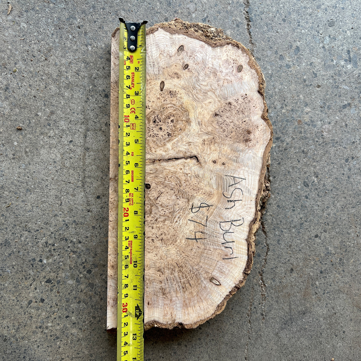 Ash Burl 12”x7”x1.25”