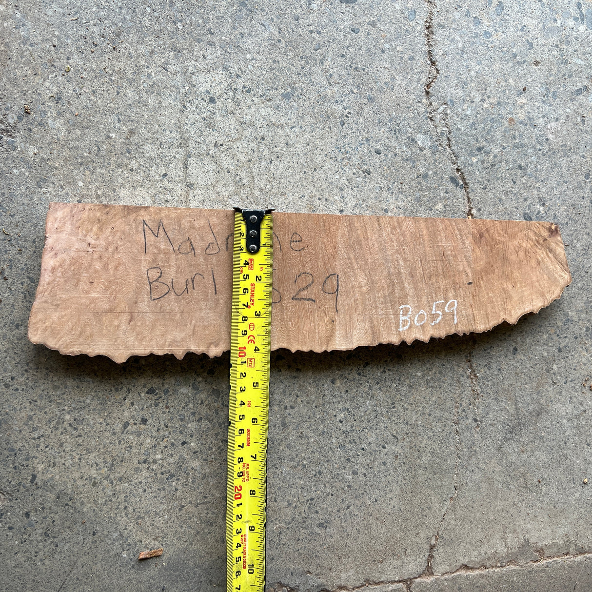 Madrone Burl 15”x4”x0.875”