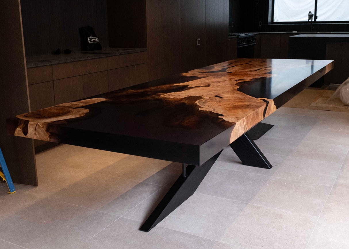 4" Thick Maple Burl Dining Table
