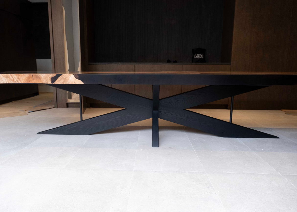 4" Thick Maple Burl Dining Table