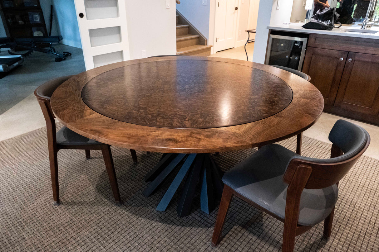 Walnut Burl Gaming Table