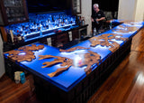 Olive Wood Burl and Resin Bar Top
