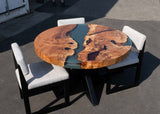 Blackened Ash and Fabric Chairs