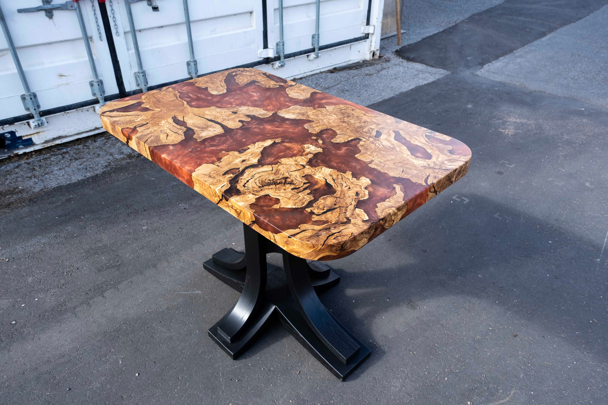 Olive Wood Burl Wine Tasting Table