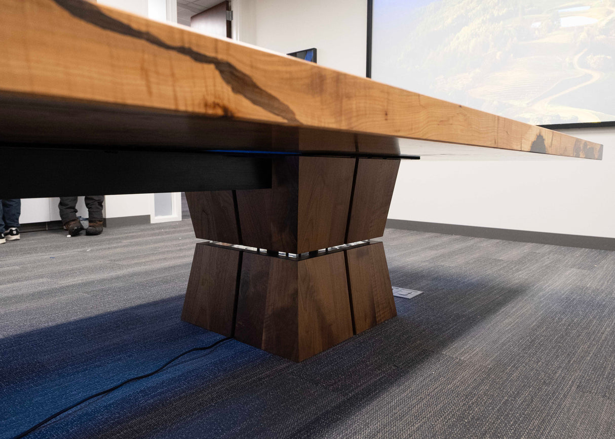 Maple Burl and Resin Conference Table