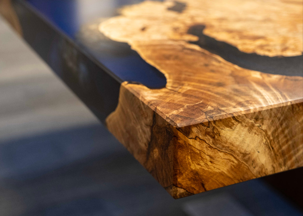 Maple Burl and Resin Conference Table
