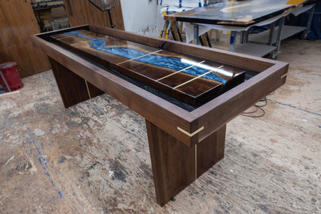 Black Walnut and Brass Shuffleboard