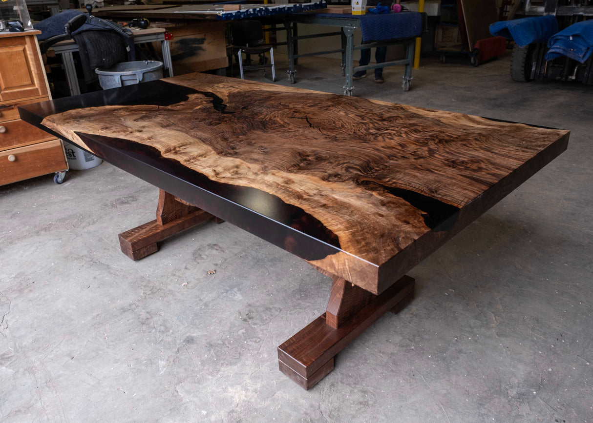 Bastogne Walnut and Resin Dining Table