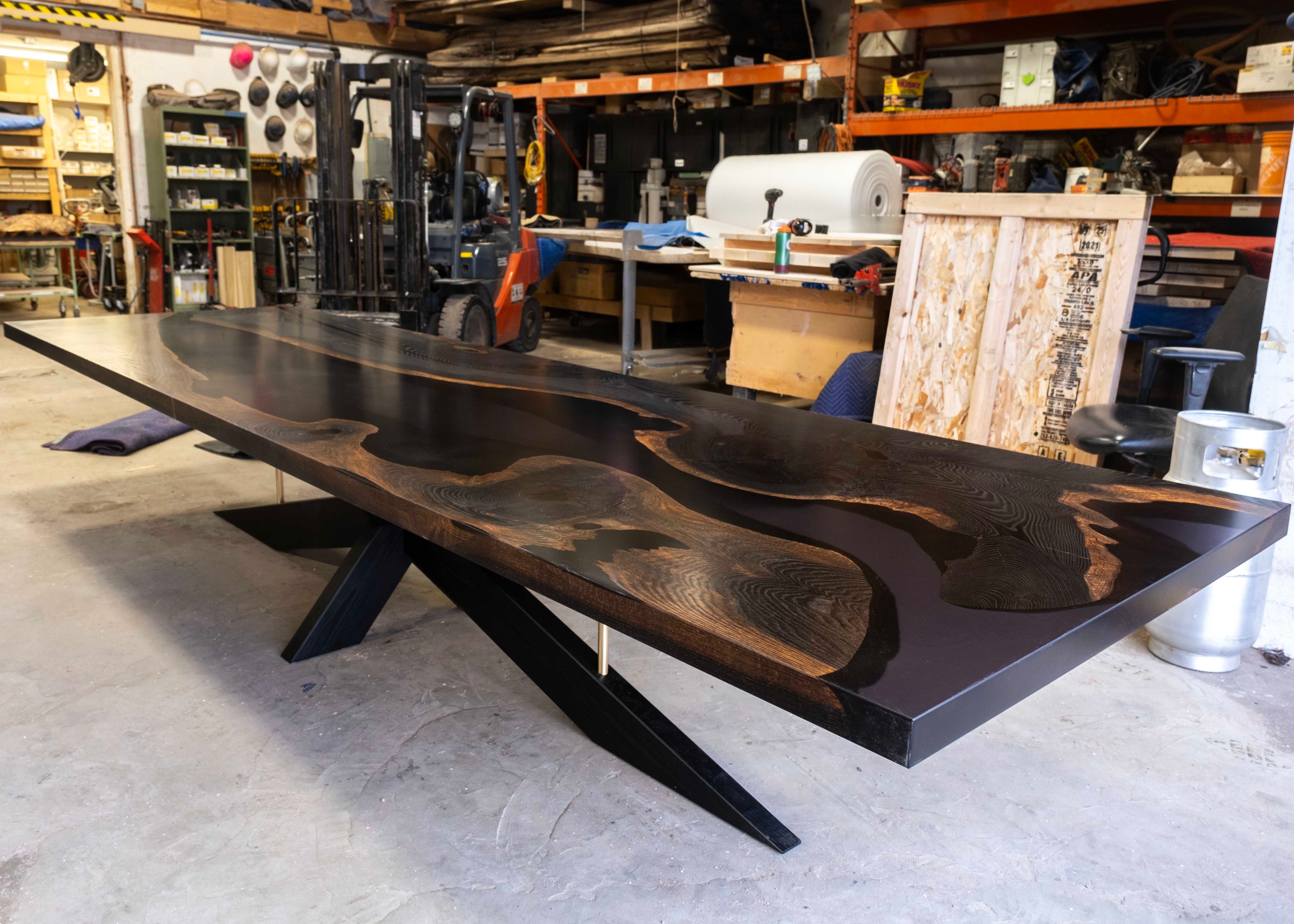 Oxidized White Oak Dining Table – Black Forest Wood Co.