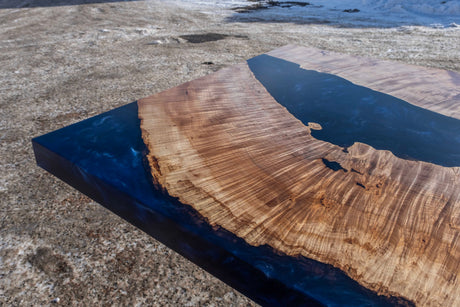Maple Burl and Resin Dining Table