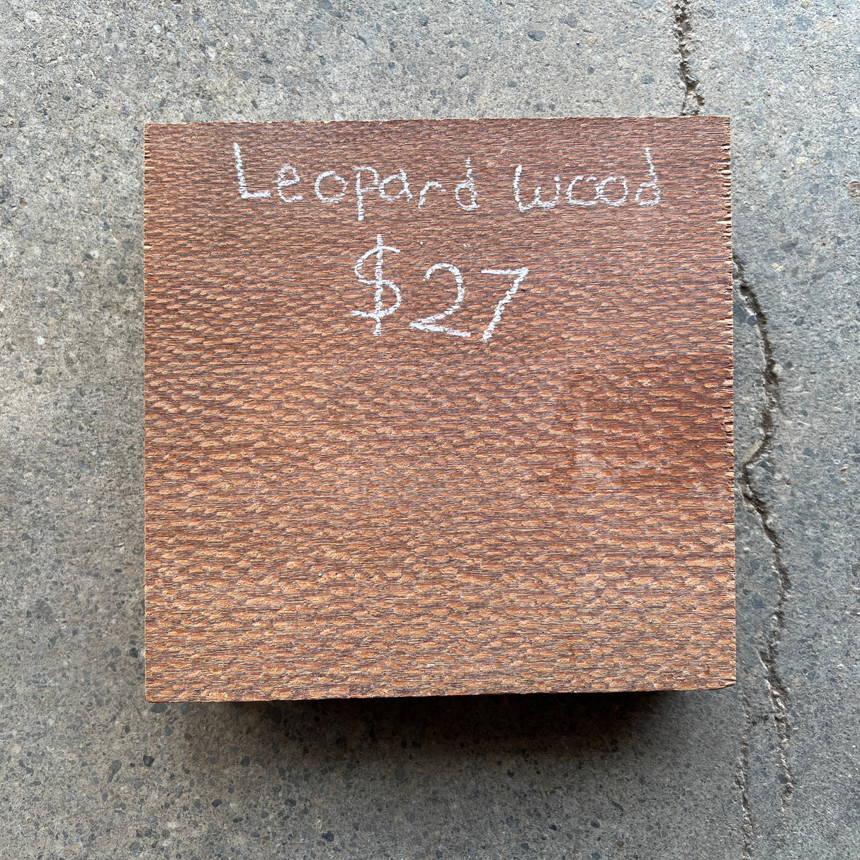 Leopard Wood 8”x8”x2”