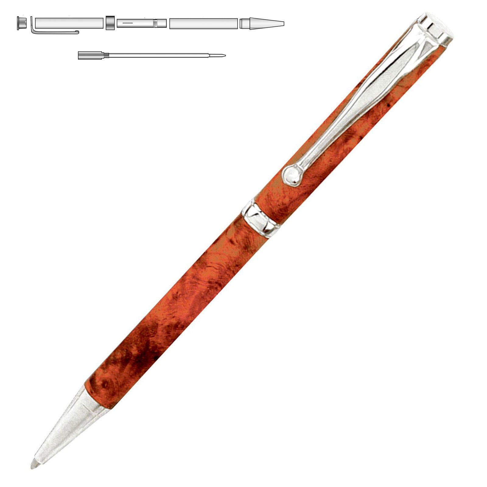 Funline Slimline Economy Pen Kit – Black Forest Wood Co.
