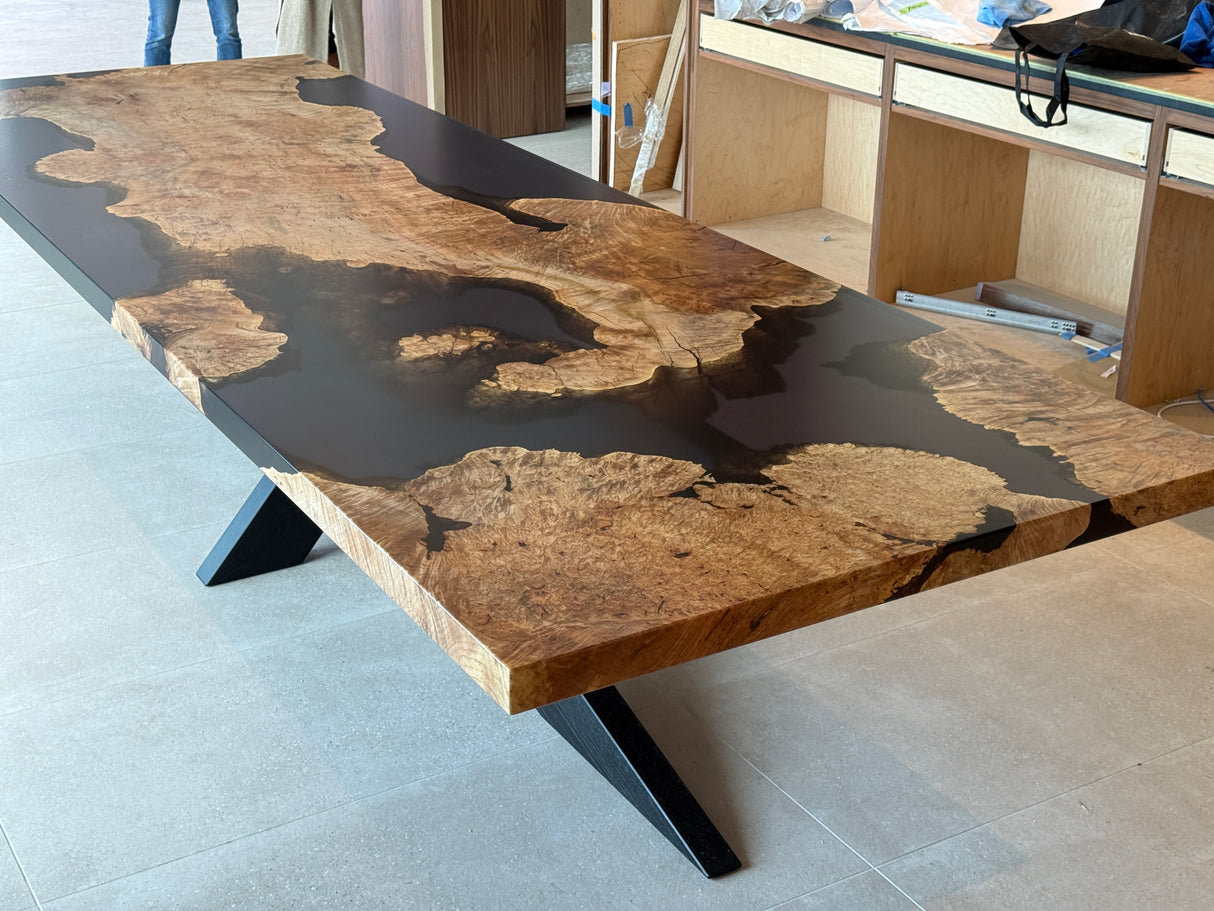 Maple Burl Dining Table