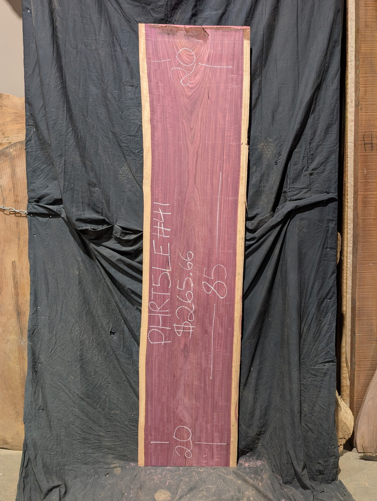 Purpleheart 5/4 Live Edge #041