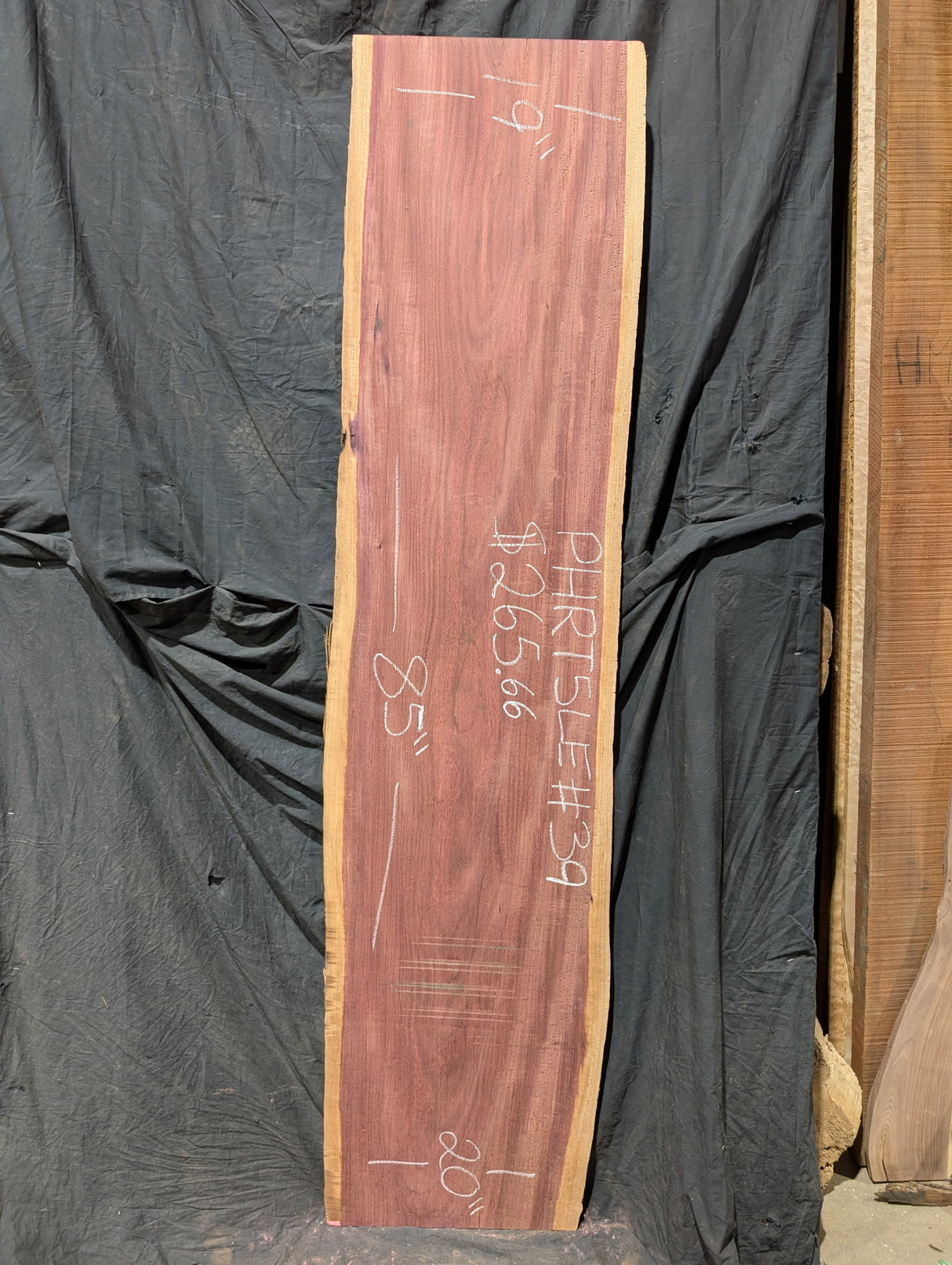 Purpleheart 5/4 Live Edge #039
