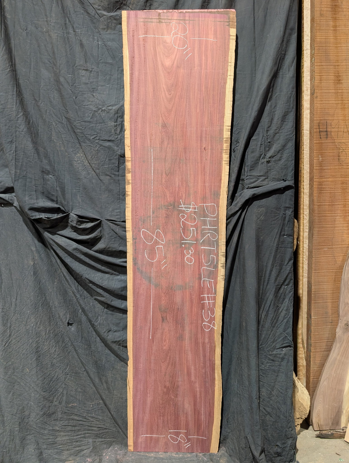 Purpleheart 5/4 Live Edge #038