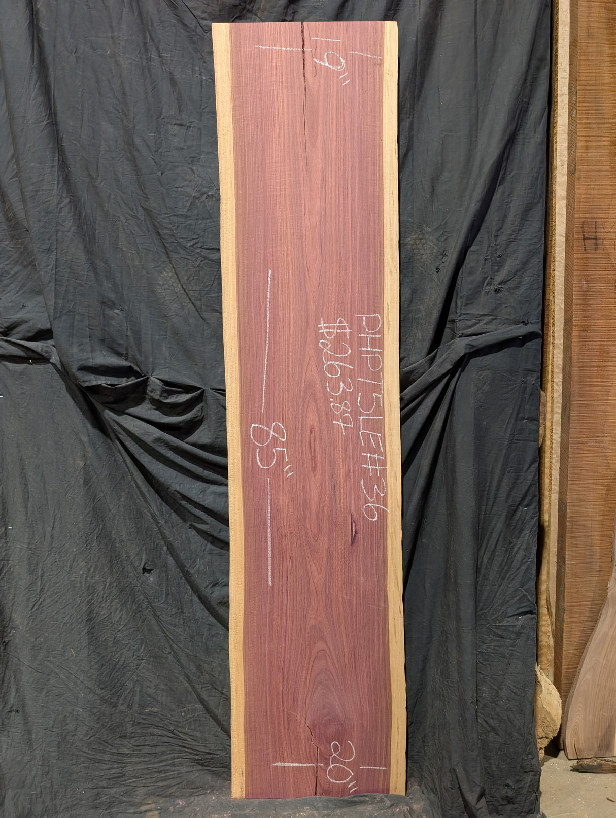 Purpleheart 5/4 Live Edge #036