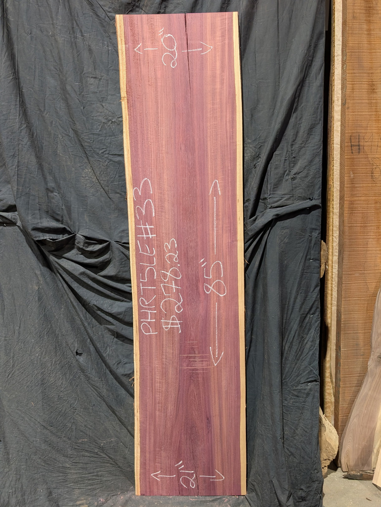 Purpleheart 5/4 Live Edge #033