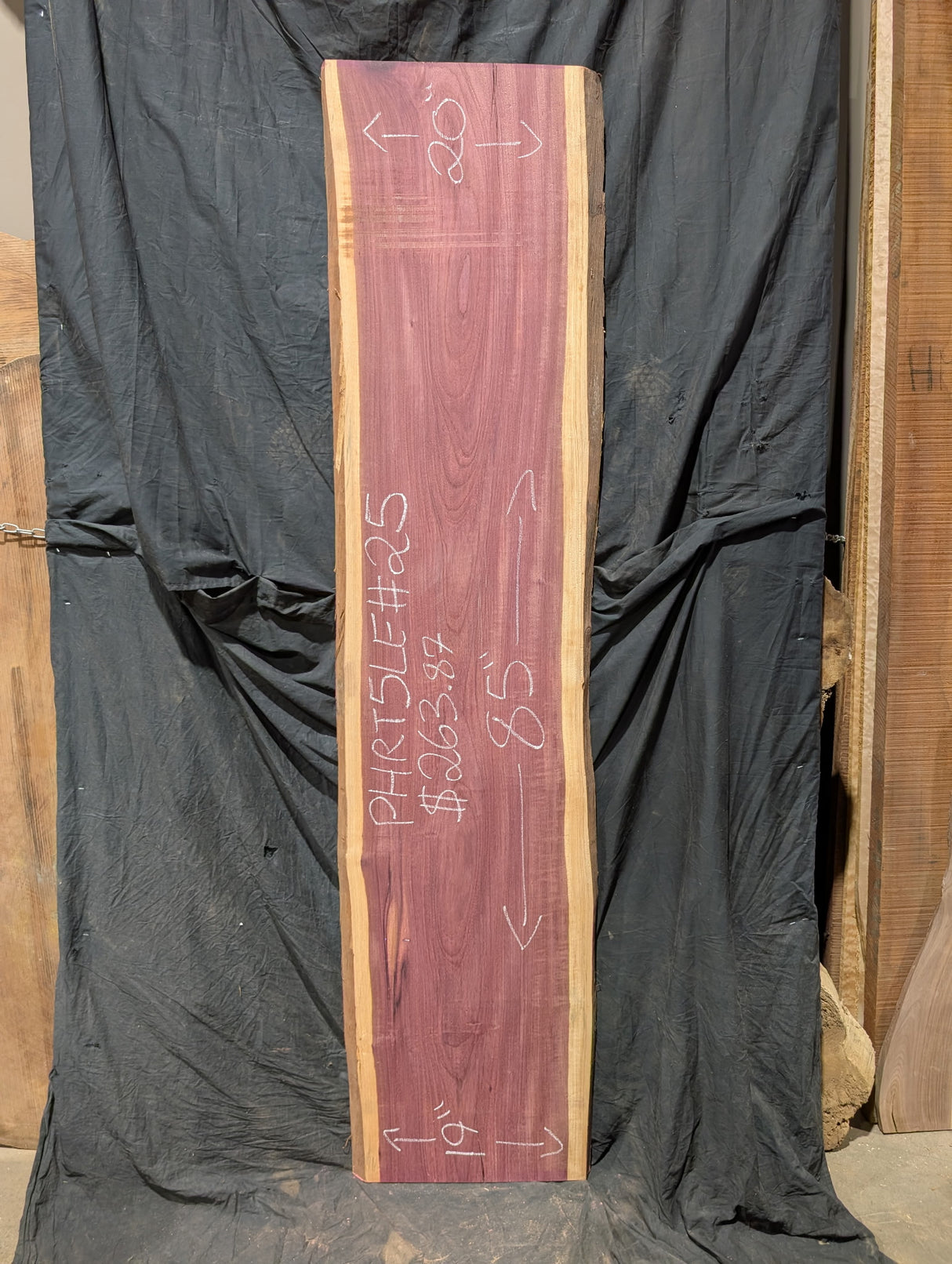 Purpleheart 5/4 Live Edge #025