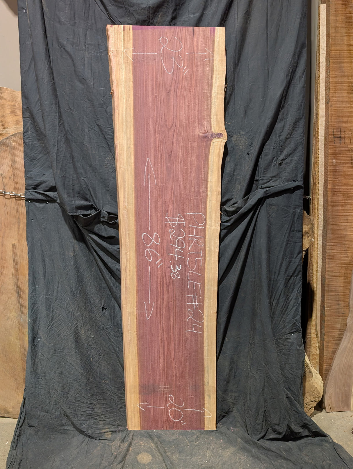 Purpleheart 5/4 Live Edge #024