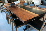 Black Walnut and Resin Dining Table