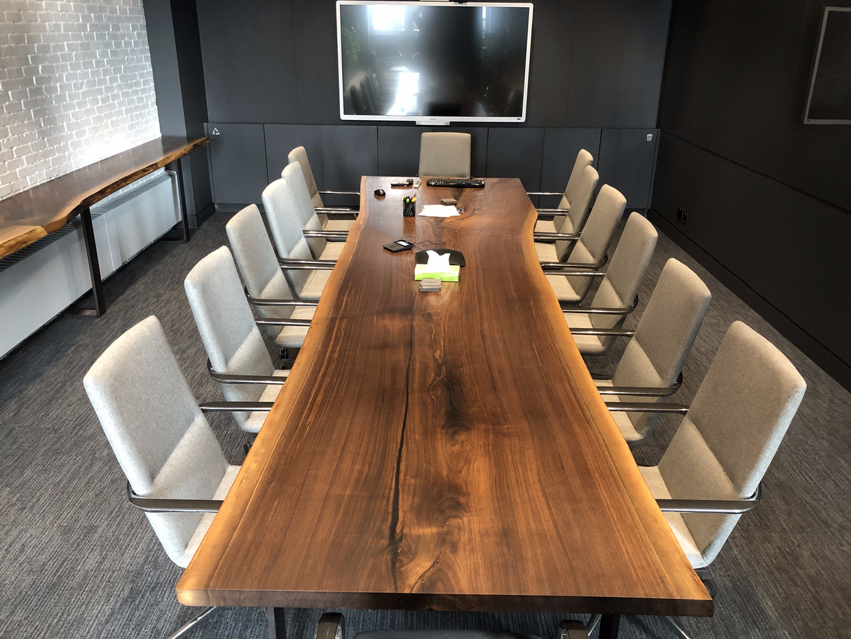 Live Edge Black Walnut Conference Table