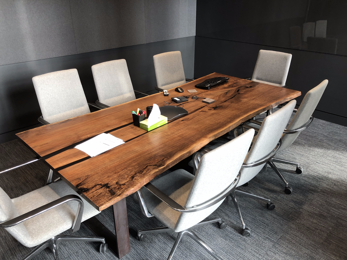 Live Edge Black Walnut Conference Table