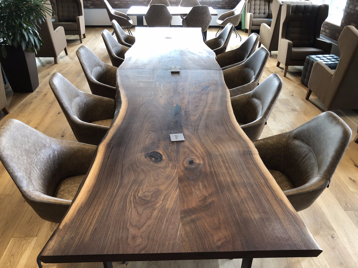 Live Edge Black Walnut Conference Table