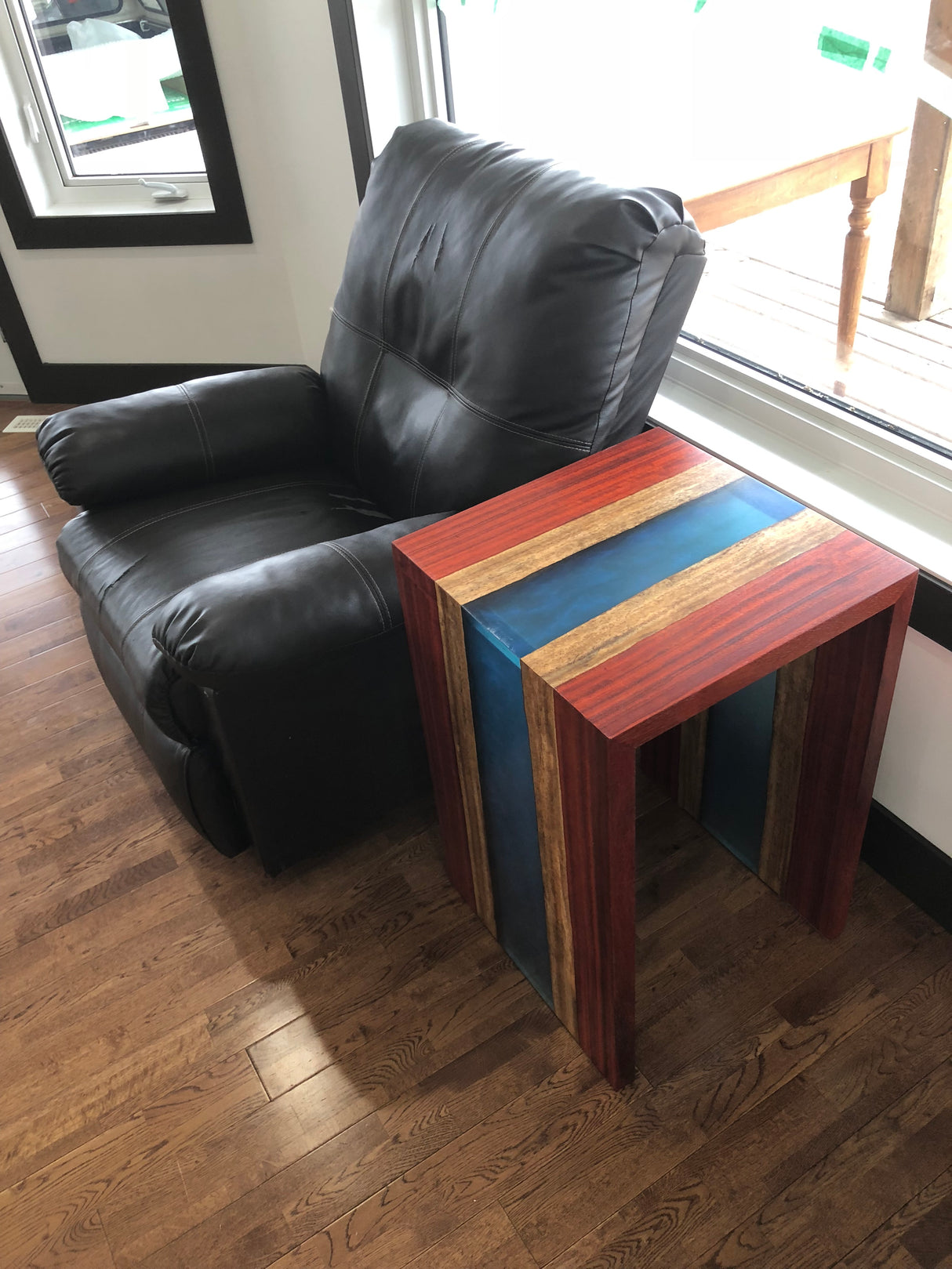 Padauk Waterfall End Table