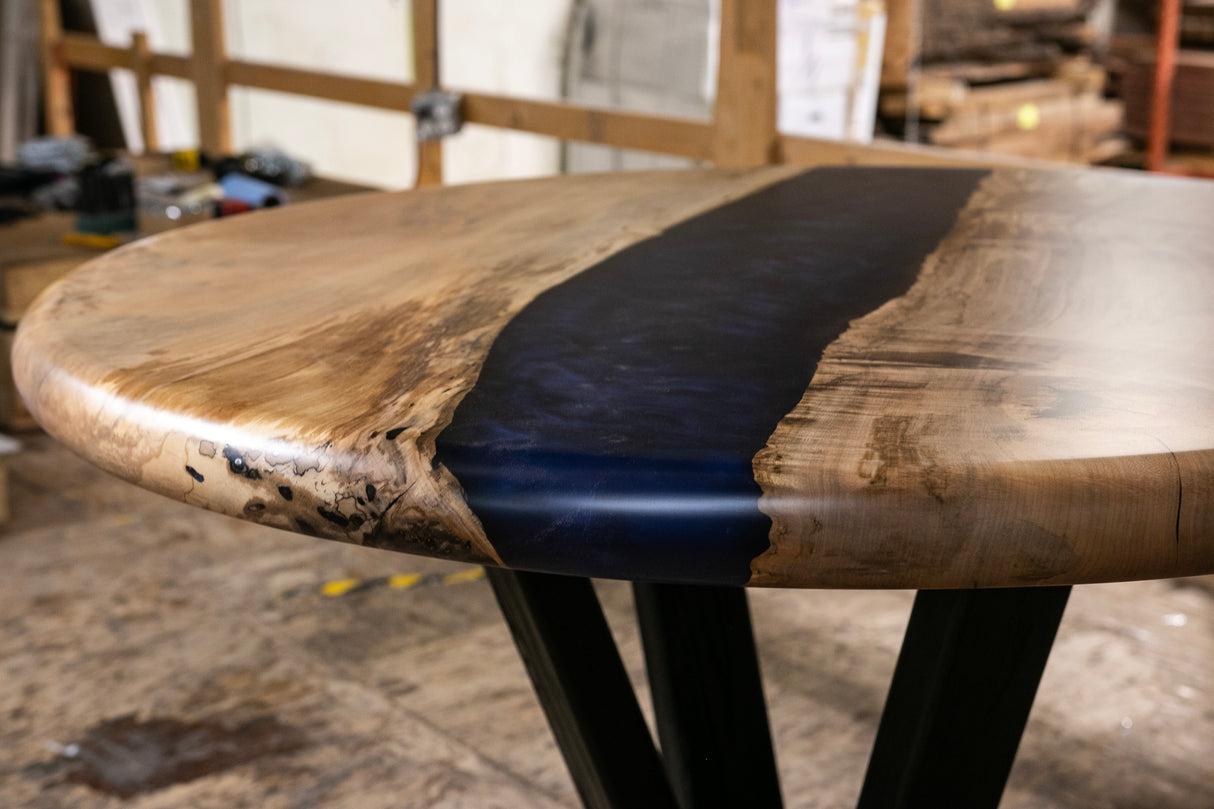 Round Spalted Maple Dining Table