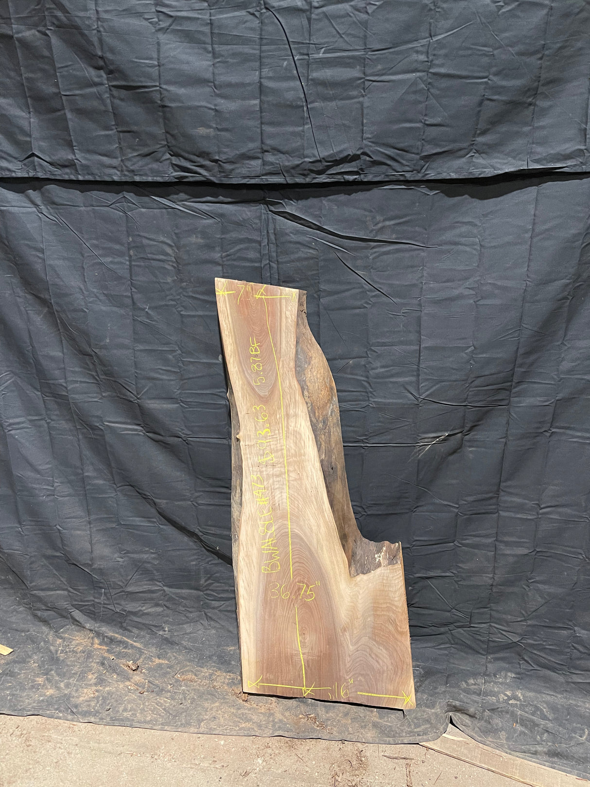 Black Walnut 8/4 Live Edge #473