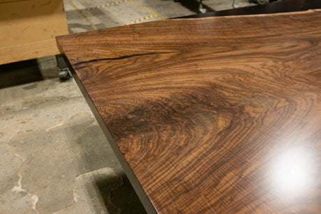 Claro Walnut and Black Resin Conference Table