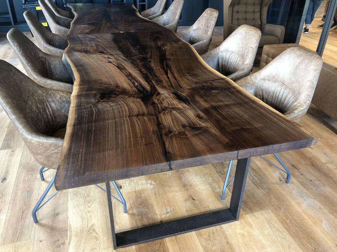 Live Edge Black Walnut Conference Table