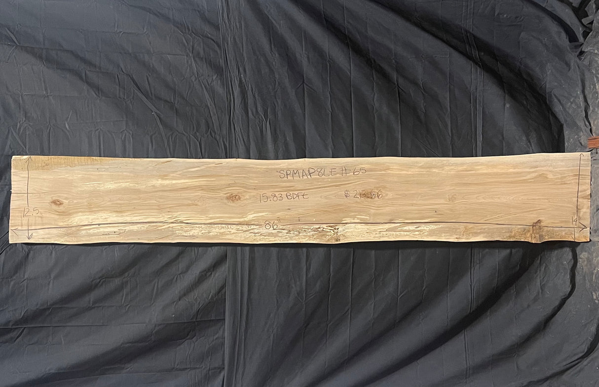 Spalted Maple 8/4 Live Edge 065