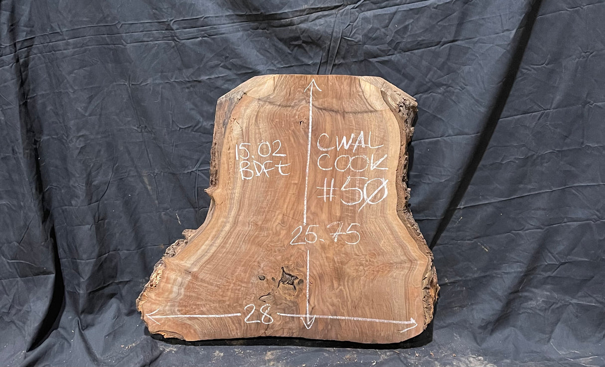 Claro Walnut Burl Cookie #050
