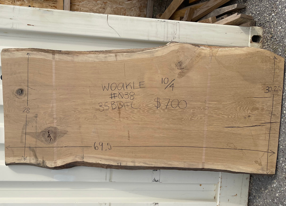 White Oak Live Edge #038