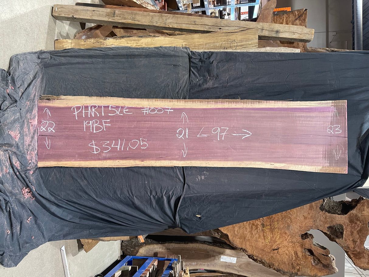 Purpleheart 5/4 Live Edge #007