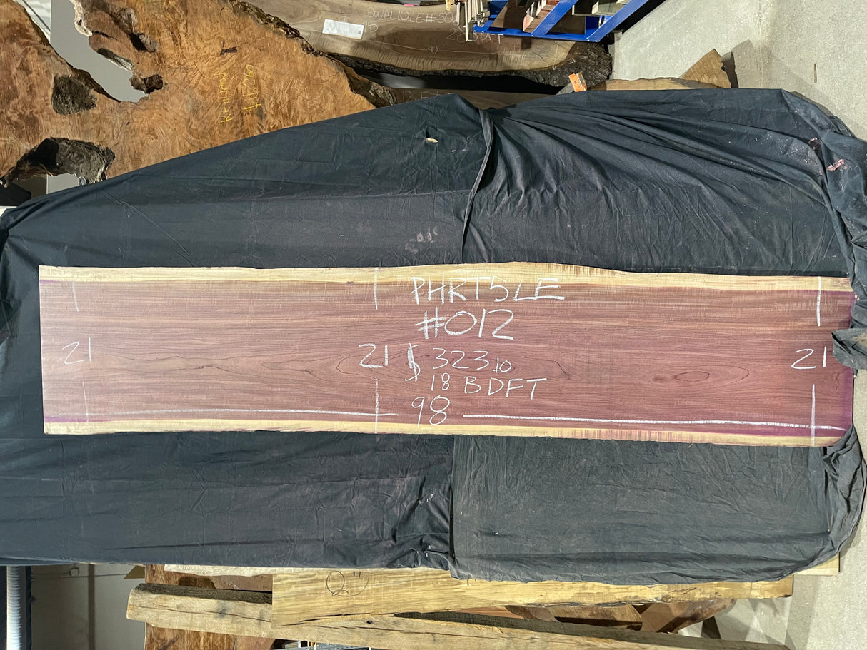 Purpleheart 5/4 Live Edge #012
