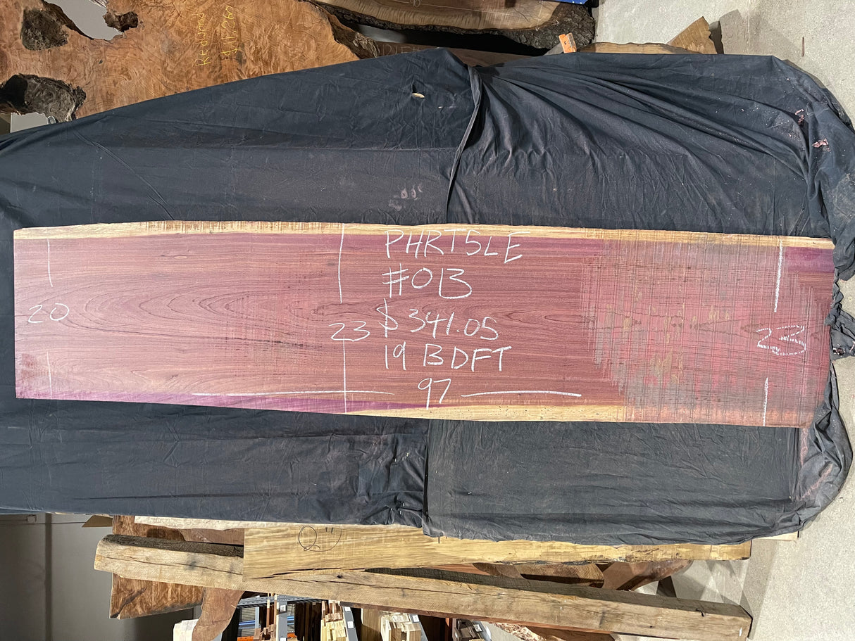 Purpleheart 5/4 Live Edge #013