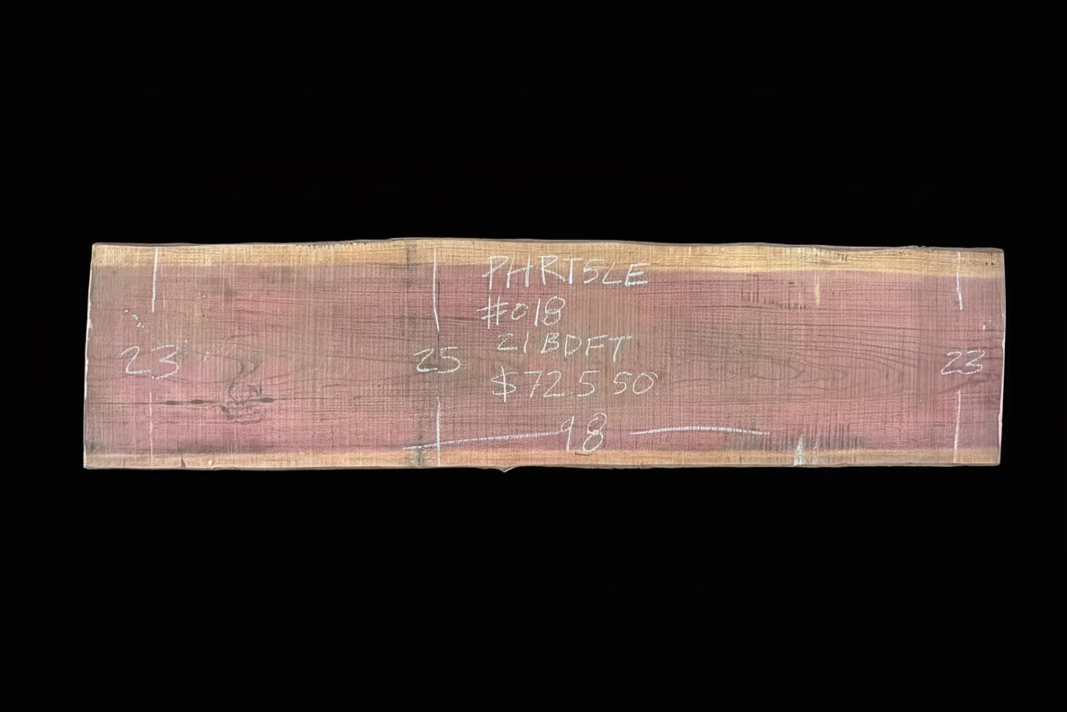 Purpleheart 5/4 Live Edge #018