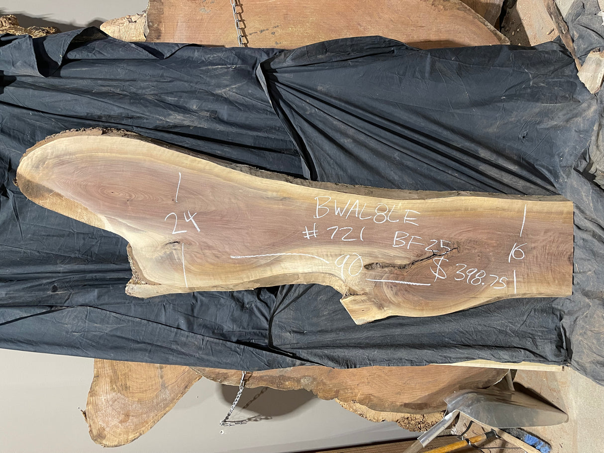 Black Walnut 8/4 Live Edge #721