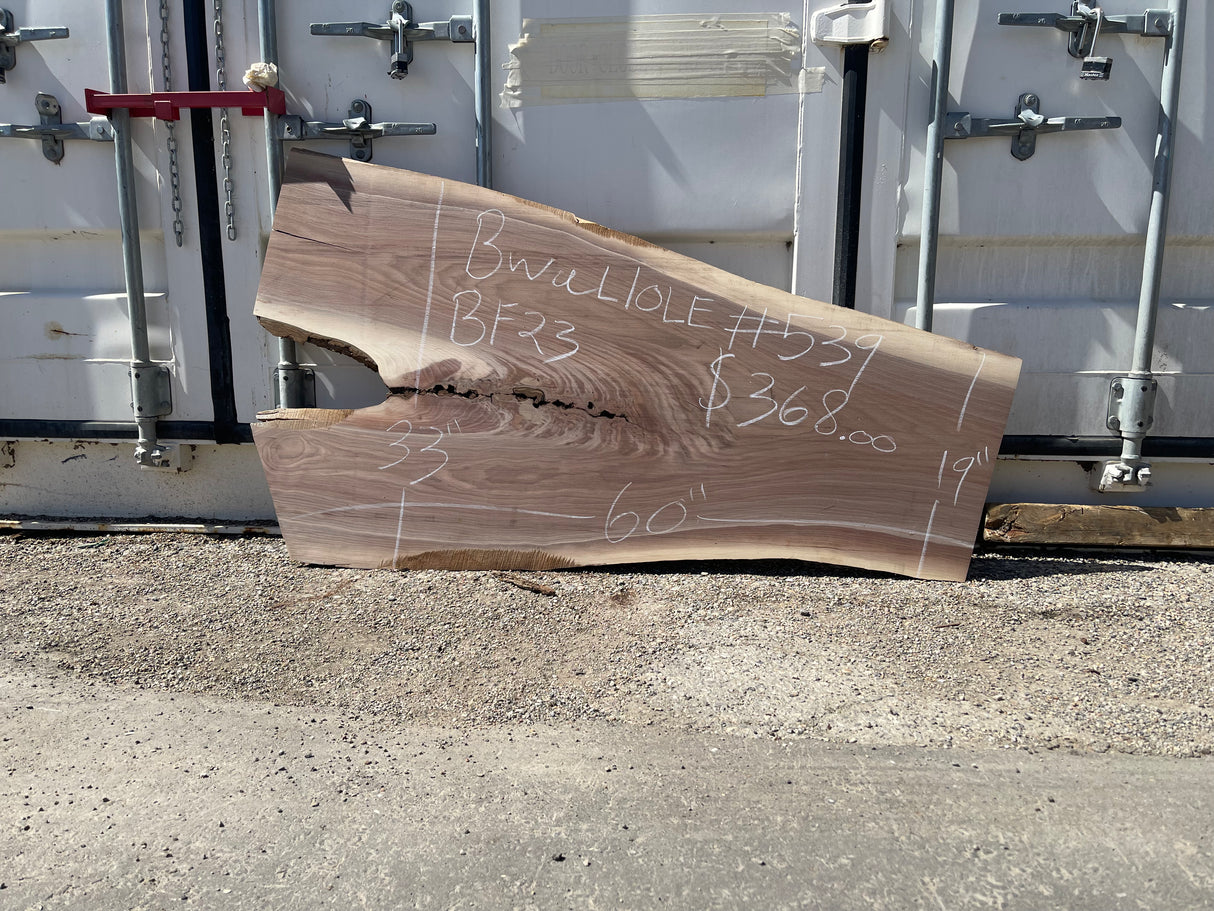 Black Walnut 10/4 Live Edge #539