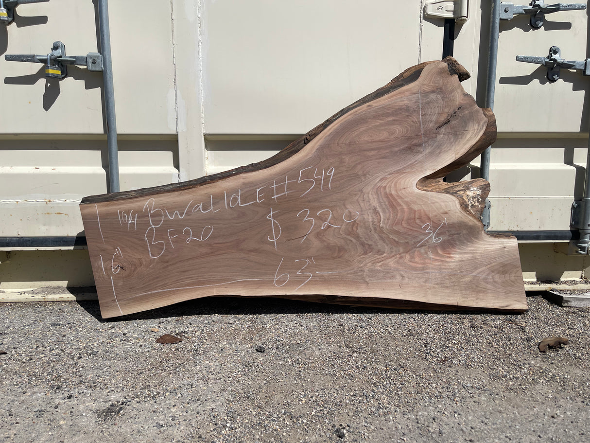 Black Walnut 10/4 Live Edge #549